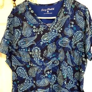 Paisley Scrub Top